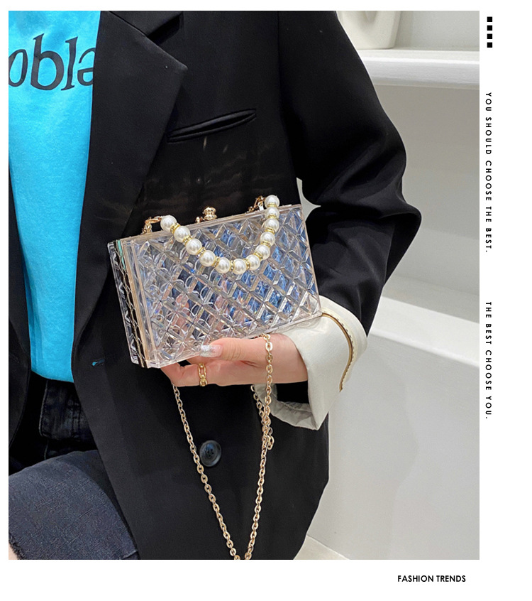 Fashion Transparent Pearl Handle Messenger Bag display picture 19