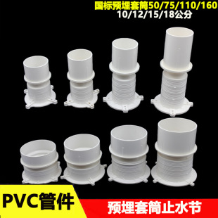 PVC�A����Ͳ ֹˮ��50 75 110 160mm�ǌ��A��Ӹ�10 12 15 18cm
