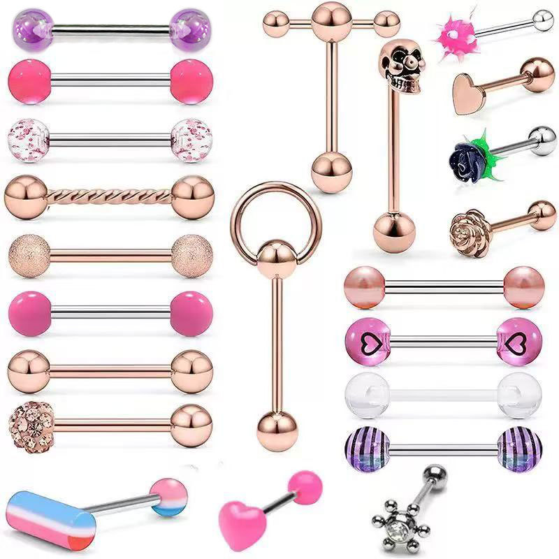 Labret piercing jewelry detail image
