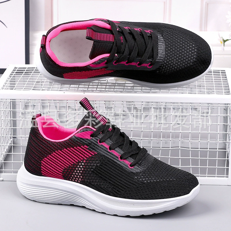 2023 новая сетчатая спортивная обувь женская мягкая подошва легкая дышащая повседневная обувь дикая студенческая беговая обувь одиночная сеть