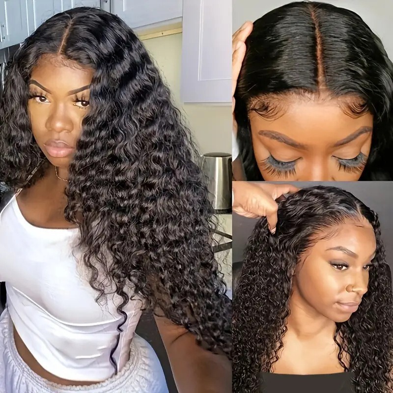 Front Lace African Small Curly Women's Wig Loose Deep Wave Long Curly Hair Front Lace Wig Headgear