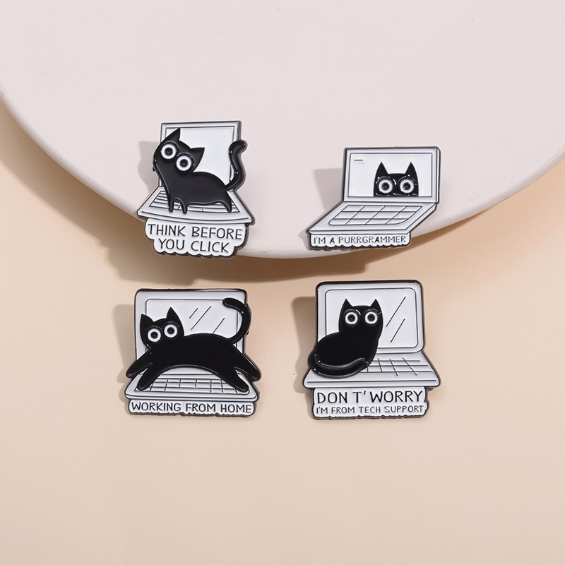 Black cute brooch