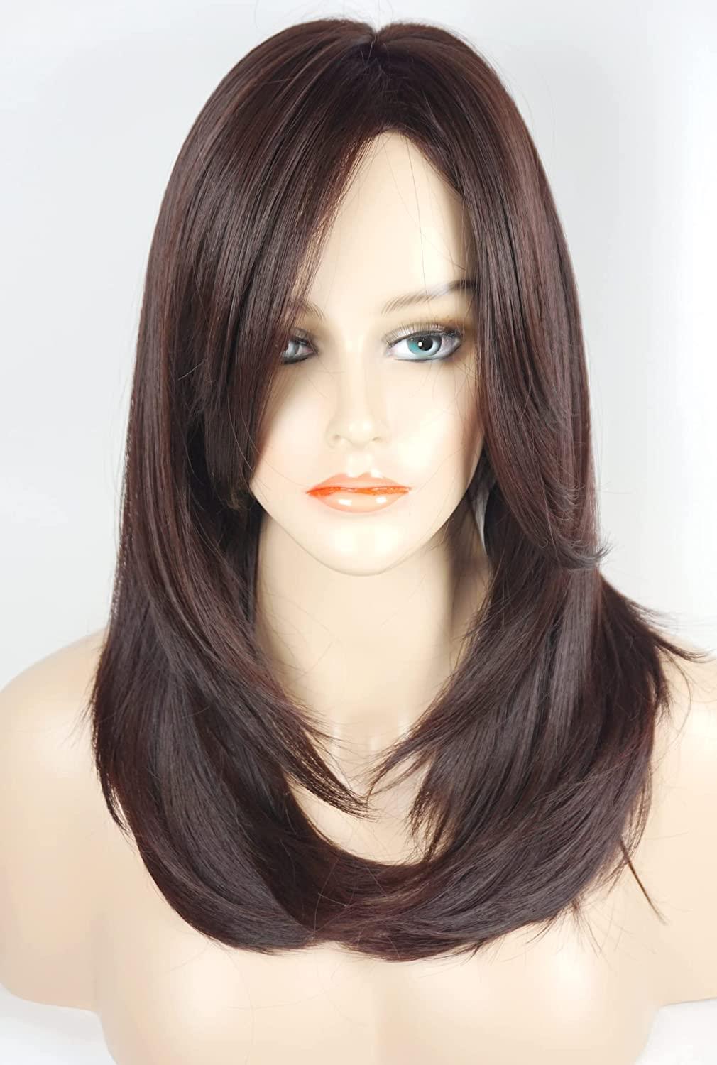 Women's Simple Style Holiday High Temperature Wire Long Bangs Long Straight Hair Wigs display picture 4