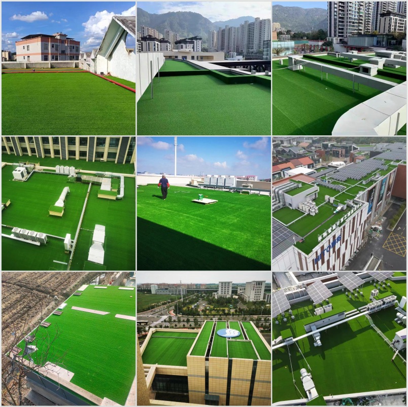 Aislamiento de techo simulación artificial césped techo balcón al aire libre kindergarten alfombra ingeniería recinto verde falso césped