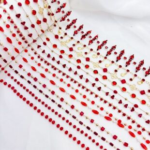 diy color retaining chain red series variety of tassel hairpin clothing antique clothing exotic accessories loose chain