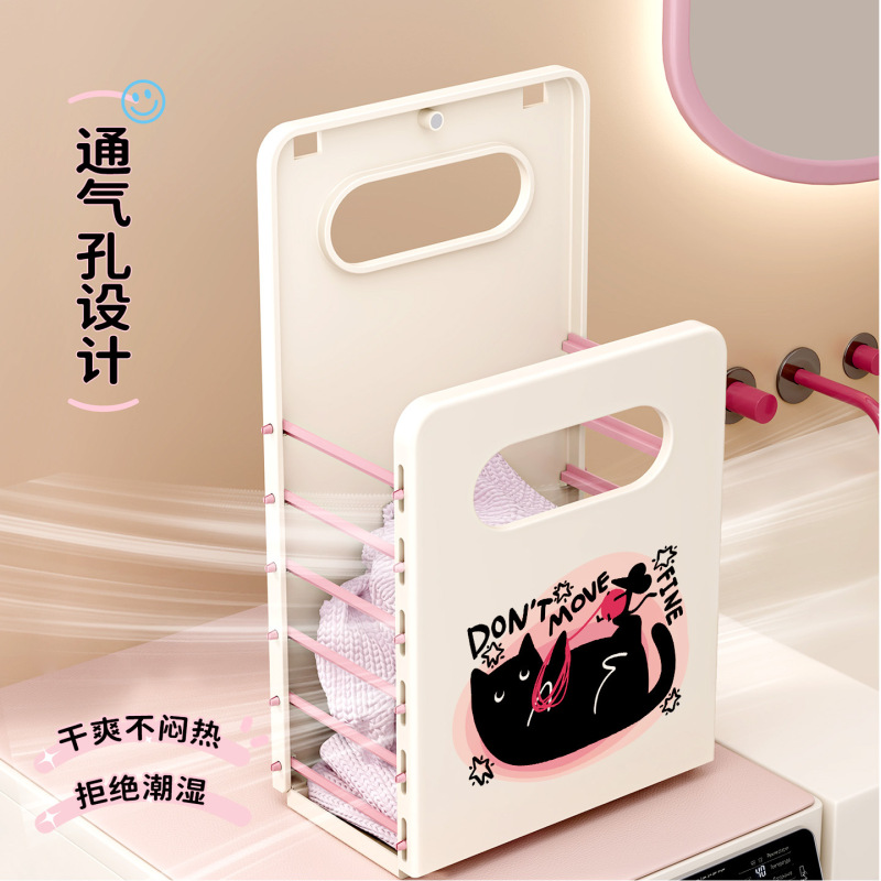 壁挂可折叠脏衣篓2025新款多巴胺大号卫生间置物架卡通可爱收纳筐|undefined