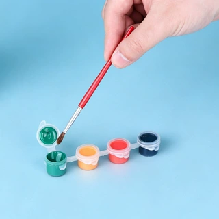 幼儿涂鸦颜料DIY4色连体涂鸦彩绘美术用品 石膏娃娃风筝绘画颜料