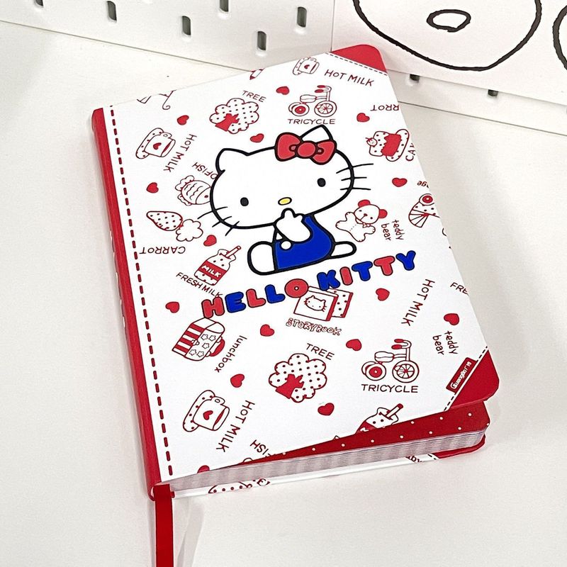 hellokitty笔记本学生可爱彩页硬壳记事本少女心超萌凯蒂猫日记本|undefined
