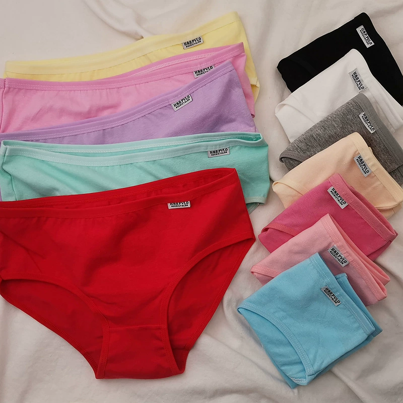 A001 женское нижнее белье студенты корейские девушки сексуальные девушки с низкой талией производители нижнего белья Однотонные трусы
