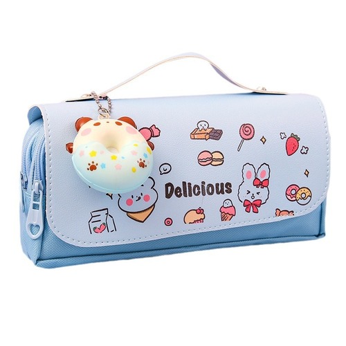 Cross-border wholesale stationery box, pencil bag, pencil case, storage cute student multi-function large capacity for both boys and girls stress relief