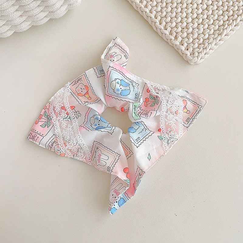 甜美粉色系蝴蝶结大肠发圈少女心扎丸子头发绳小碎花皮筋头绳发饰|undefined