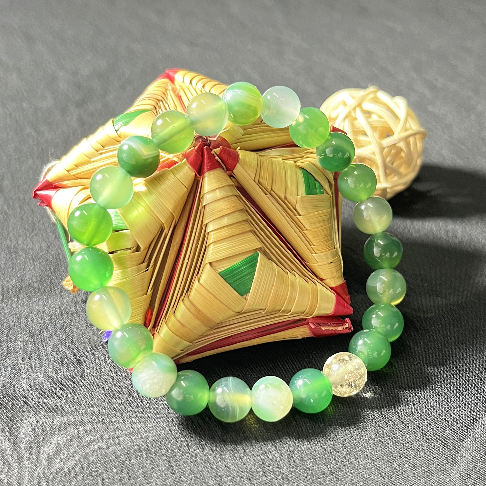 Agate fashionable elastic crystal bracelet
