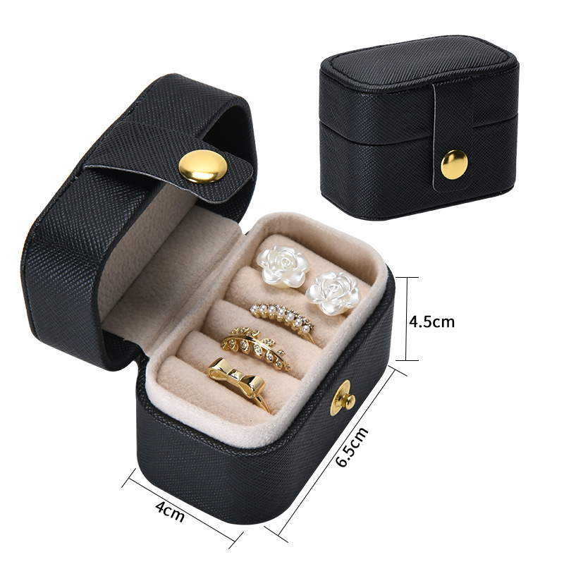 Mini caja de anillo, pendientes portátiles, caja de joyería, caja de almacenamiento de anillo coreano, caja de joyería portátil transfronteriza