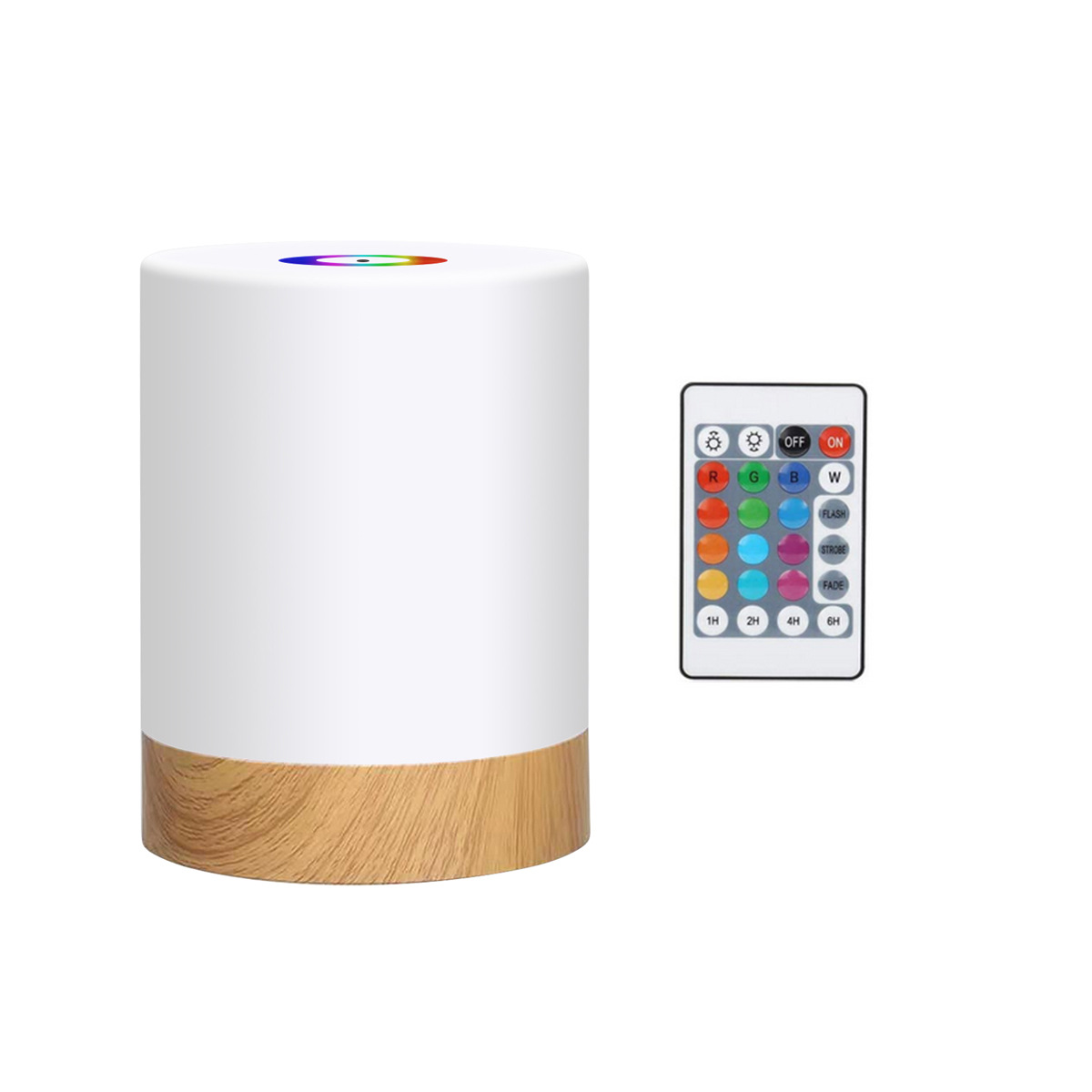 remote control led Colorful originality Wood charge Night light V3 usb Touch charging USB Table lamp