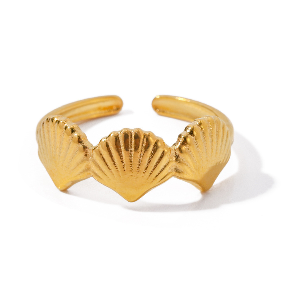 5g Weight 0.03µm-0.05µm Gold Plating Thickness PVD Coated Gold Plating Process Real Gold Plated Plating Material Zircon Inlay Material Rings, Earrings, Necklace Classification cable chain Chain Type Daily Occasion 304 Stainless Steel Material Starfish, Shell Pattern All Seasons Season Women's Gender IG Style, Marine Style Style Waterproof Non Tarnish, Inlay Craft PVD Coated Real Gold Plated 18K Gold Starfish Shell Titanium Steel IG Style Marine Style Waterproof Non Tarnish Rings Earrings Necklace 21