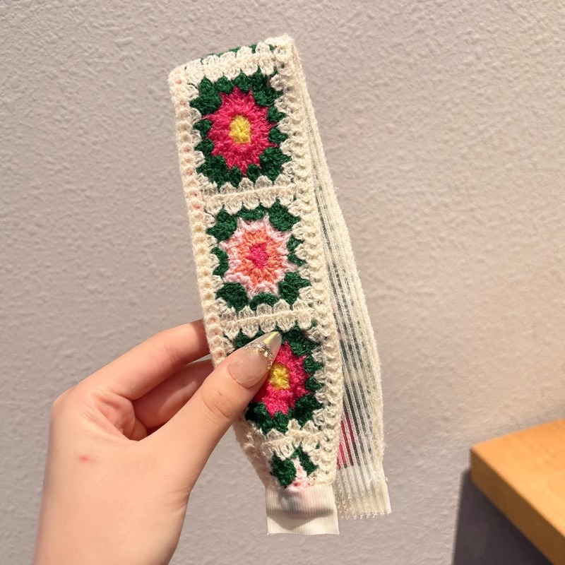 Nuevo crisantemo frange post de acabado de cabello artefacto Velcro banda de cabello lavado de cara fijo cabello pegado post de cabello tocado