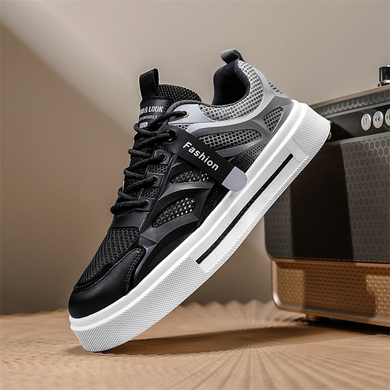 Las zapatillas de deporte de moda para hombres se pueden usar en todas las estaciones. Nuevos zapatos de hombre de suela gruesa a juego de colores diarios, cómodos y versátiles