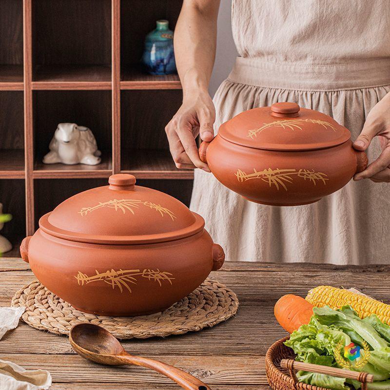 ⇖ Yunnan Jianshui Steam Pot Chicken Pot Steam Pot Steam Cooker Household Clay Pot Commercial Chicken Pot Non-Purple Clay