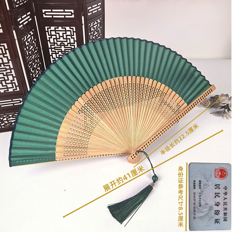 Ventilador antiguo ventilador plegable de verano chino chino cheongsam ventilador plegable de bambú artesanía ventilador pequeño ventilador de baile ventilador image 19