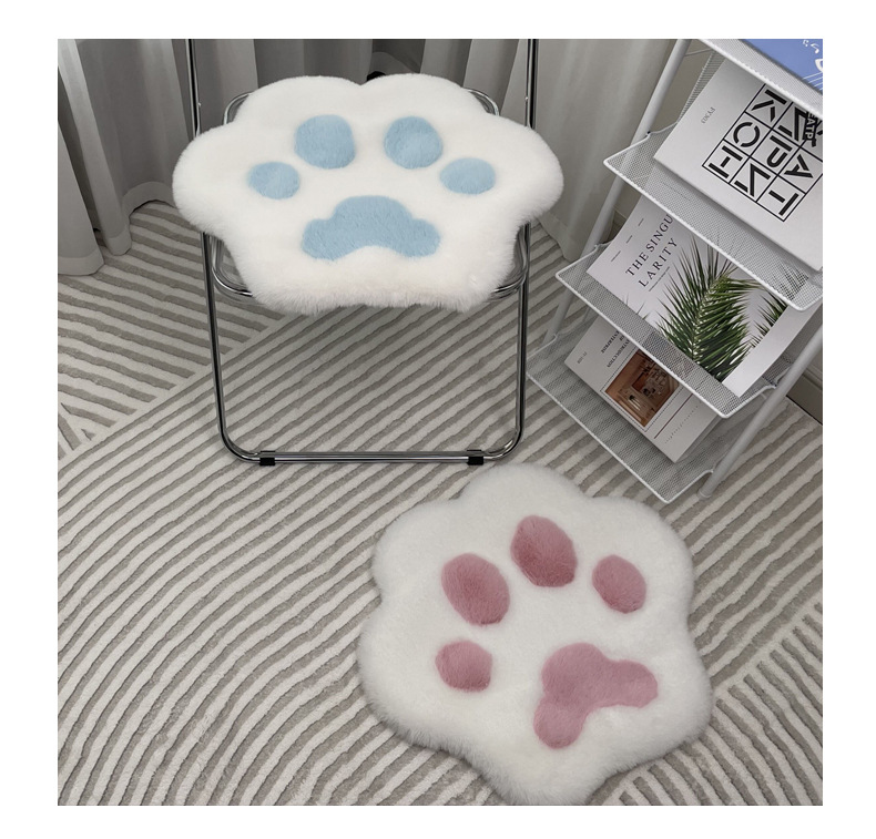 Ins Style Cute Cat Claw Chair Cushion Small Footprint Cushion Computer Leisure Chair Stool Cushion Dressing Table Floor Mat Carpet