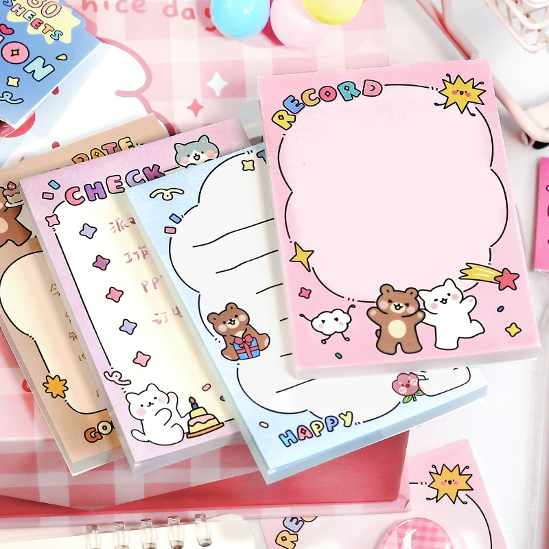 Заметка о любовниках: заметной пометки "Cute Heart Alliance" милый корейский звериный блокнот с сообщением и заметками