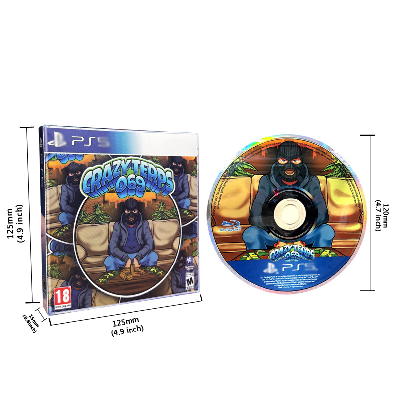 一套装25纸盒+25光盘自封袋 包装袋跨境游戏光盘袋中间无孔