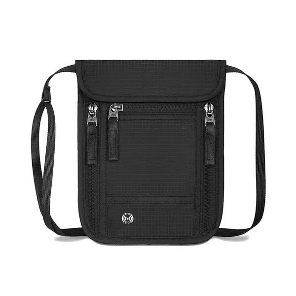 Amazon Multifunctional Hanging Neck Passport Bag Rfid Crossbody Shoulder Storage Bag Ticket Id Coin Mobile Phone Bag