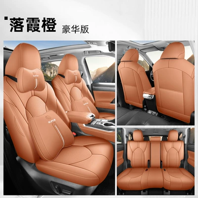 and 5-Seater Special Seat Cushions, Modelə uyğun (Original) oturacaq örtükləri - luxury-edition-sunset-orange-5-seater-22-26-highlander