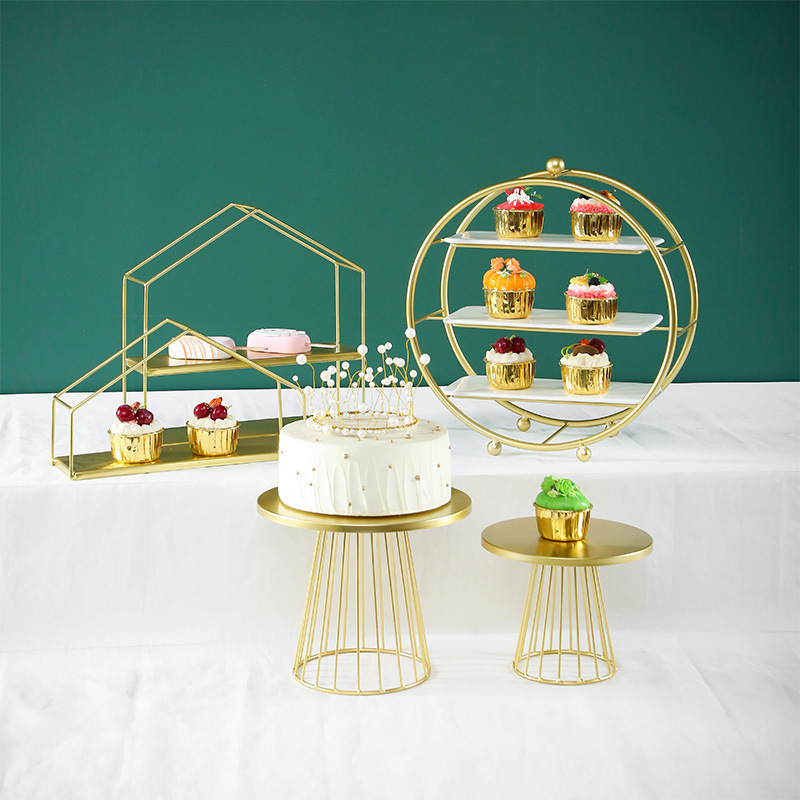 Nuevo postre comida fría té descanso mesa de postre europeo decoración soporte de exhibición decoración de la boda bandeja de la torta image 11