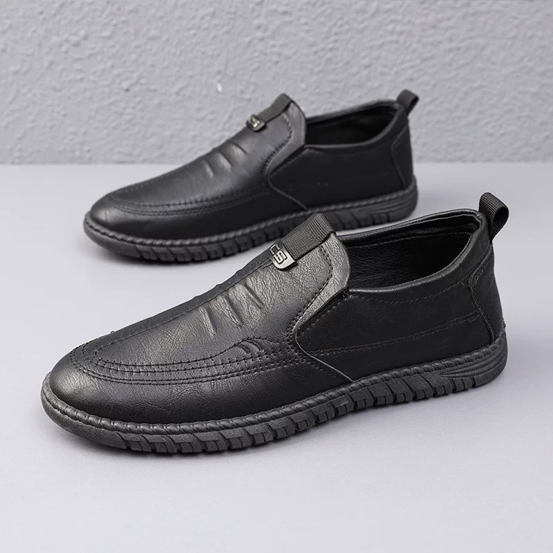 Spring shoes for leather shoes platform, high men's classic suit jacket, casual footwear, wholesale