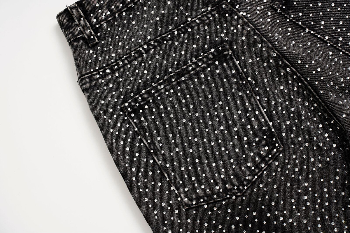 Retro American Chinese Style Couple Jeans Loose Wide Leg Floor Length Trousers With Rhinestones And Sparkles For Men Spring Autumn_mkmklike.com