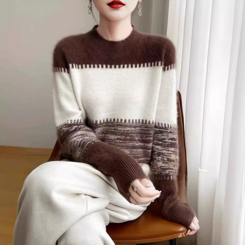 Демисезонный свитер с длинным рукавом, для отдыха, oversize