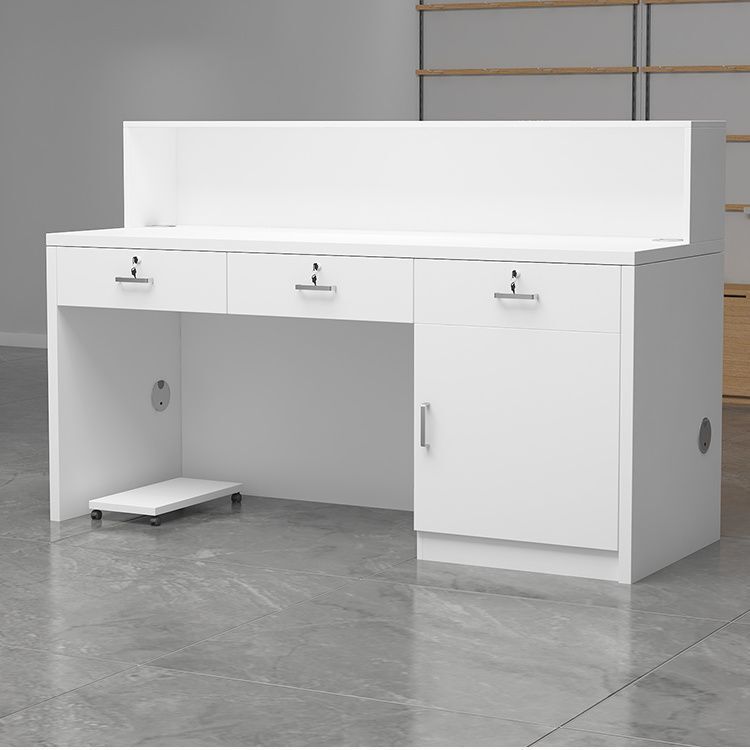 Panel-Style Single-Person Computer Desk with Simple Frame, Cabinet, Work Table, Writing Desk with Drawers, Staff Office Desk Panel-Style Single-Person Computer Desk with Simple Frame, Cabinet, Work Table, Writing Desk with Drawers, Staff Office Desk