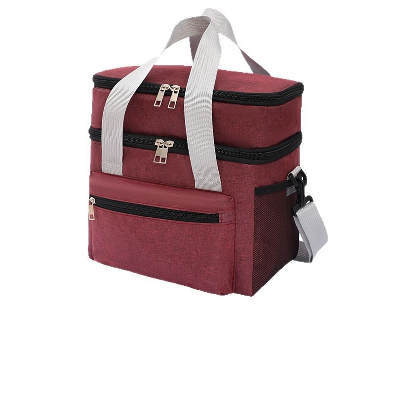 Nueva bolsa de almuerzo de doble capa simple, bolsa de hielo, bolsa de aislamiento portátil para trabajar, bolsa de campamento, bolsa de picnic, bolsa de almuerzo