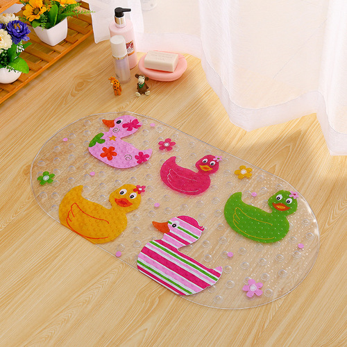 Cute cartoon bathroom non-slip floor mats bathroom shower room non-slip suction cup foot mats children's bath mats