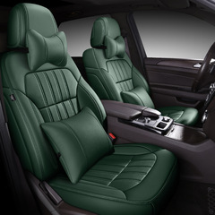 新型耐摩耗性レザー製フルカバー、中間に本革を使用した特注車種専用カーシートカバー
