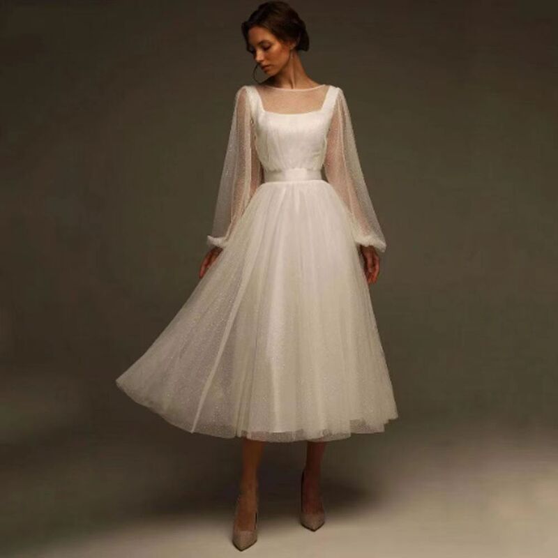 European and American Foreign Trade Amazon Aliexpress Independent Site Women's Evening Dress A-Line Short Wedding Dress Elegant Ball Gown