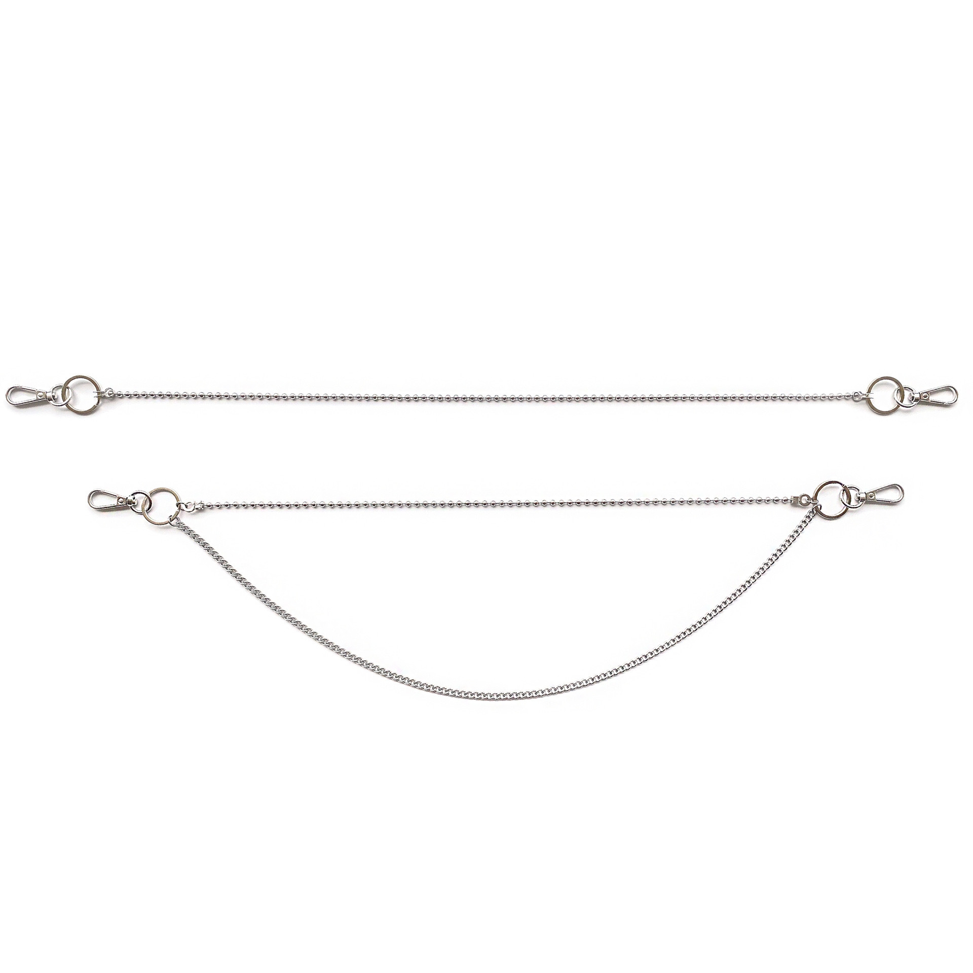 New Men's Fashion Simple Jeans Punk Hip Hop Style Pants Chain Accessories_voghion.com