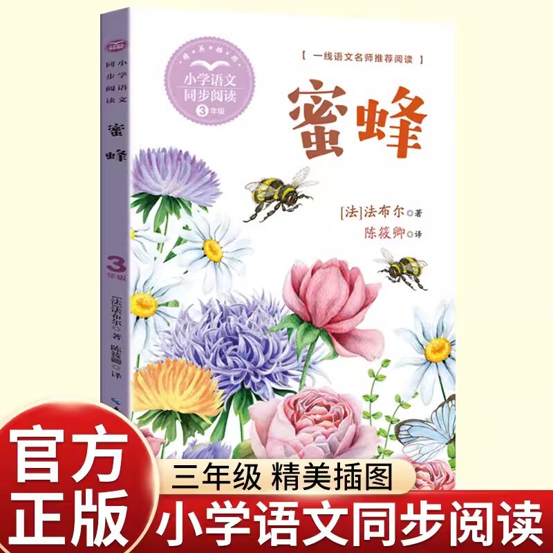Fabre's Insect Notes Bee Grade Three Must-Read Extracurricular Books Recommended by Teachers Classic Reading Books Kidsren's Edition Fabre's Insect Notes Bee Grade Three Must-Read Extracurricular Books Recommended by Teachers Classic Reading Books Kidsren's Edition