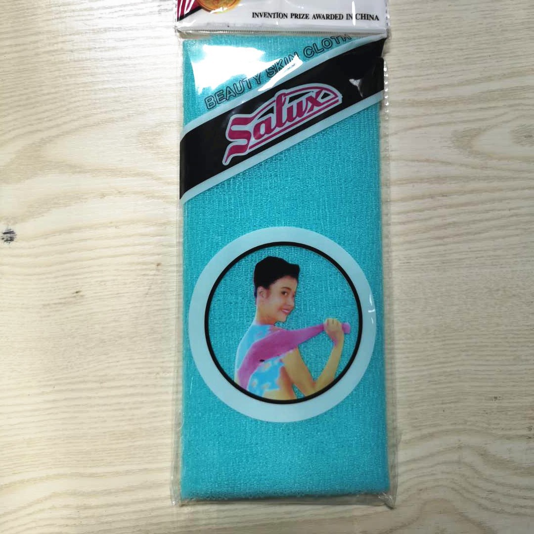 Nueva Toalla de baño de nylon larga Toalla de baño jacquard no encogimiento baño de burbujas coreana Tire hacia atrás Toalla de baño