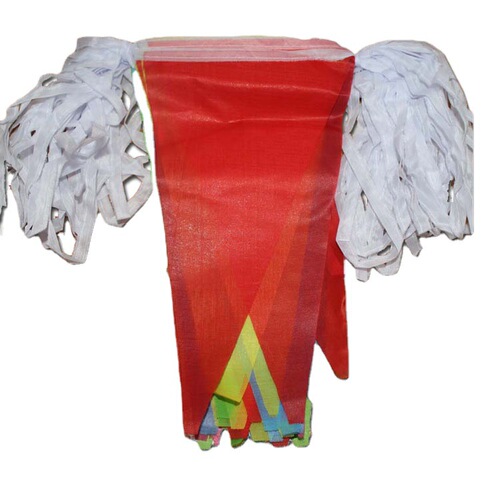 Small colorful flags, triangular string flags, wholesale polyester construction site opening layout, venue advertising activities