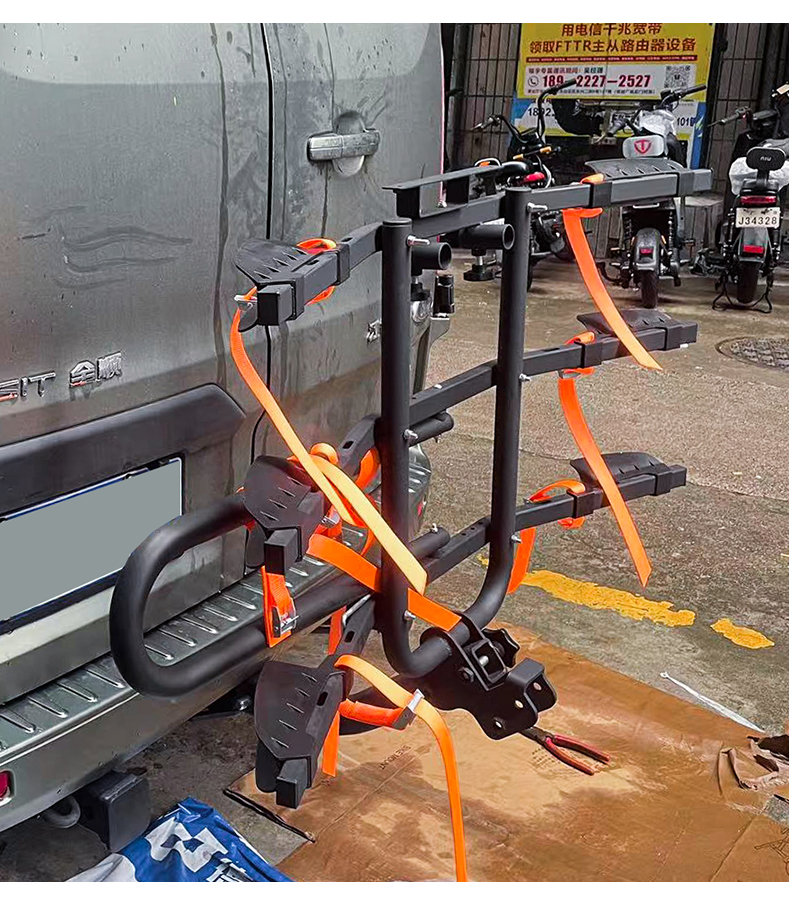 Universal Rear-Mounted Bicycle Rack Trailer Square Mouth Bike Rack Car-Mounted Bicycle Rack Tail Rack Rear-Mounted
