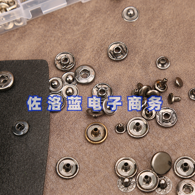 Cross-border 633 655 831 traje de hebilla de cuatro juntas de metal redondo hebilla de cobre ropa para niños y madre botón accesorios de equipaje botón