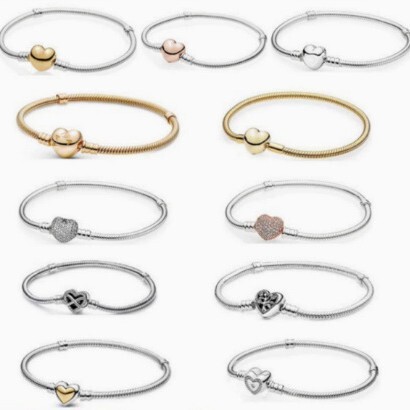 Panjia White Copper Silver-Plated Thick Silver Snake Bone Chain Heart-Shaped Snake Bone Bracelet DIY Bracelet Cross-Border Supply Panjia White Copper Silver-Plated Thick Silver Snake Bone Chain Heart-Shaped Snake Bone Bracelet DIY Bracelet Cross-Border Supply