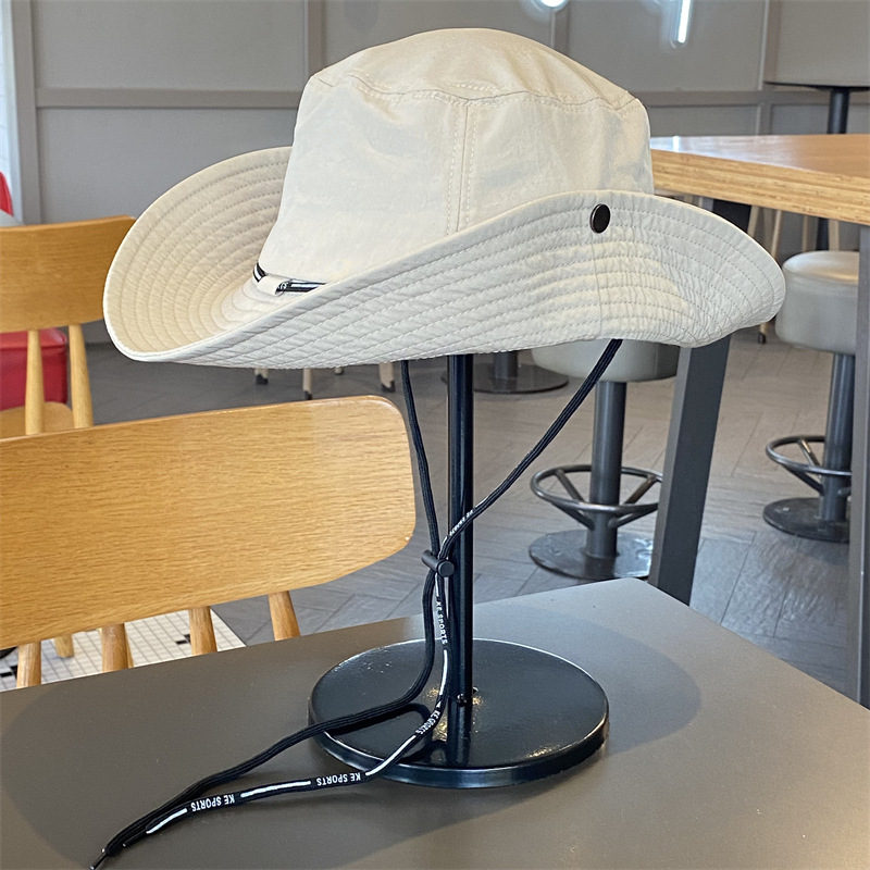 Gran gorro de brillo para mujeres primavera y verano vaqueros occidentales sombrero de pescador sombrero de montaña al aire libre sombrero de pesca para hombres sombrero de sombrero de sol