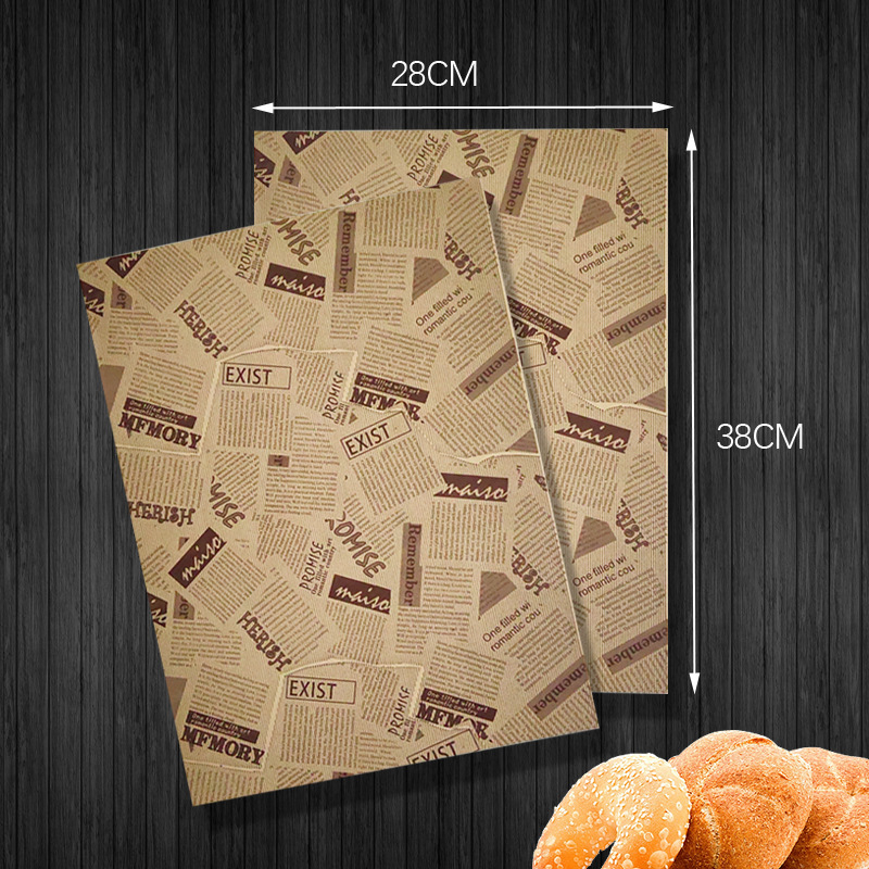 Papel a prueba de aceite Papel de hamburguesas Papel bandeja de aceite Papel de pan Papel para hornear Papel de almohadilla de pizza Papel de freidora de aire