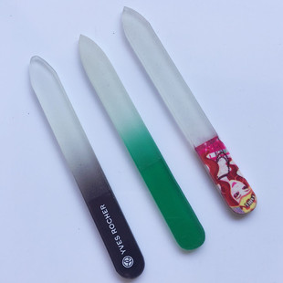 Double-sided crystal nail file repair glass baby nail file strip polishing polishing bright nail sand strip portable