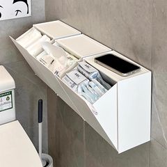 卫生巾收纳盒壁挂式家用卫生间厕所姨妈巾防水免打孔纸巾盒置物架