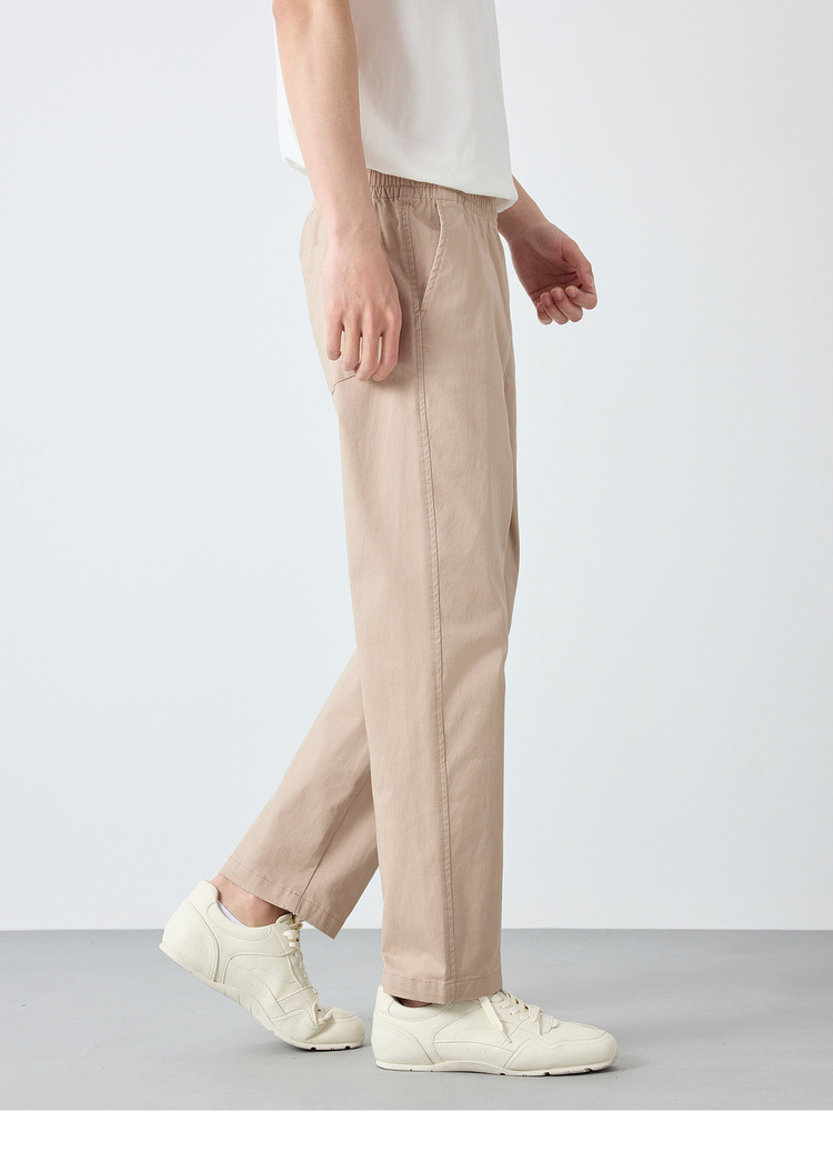 Quần kaki nam công sở ống đứng dáng thẳng vải cotton pha — đen chi tiết 15