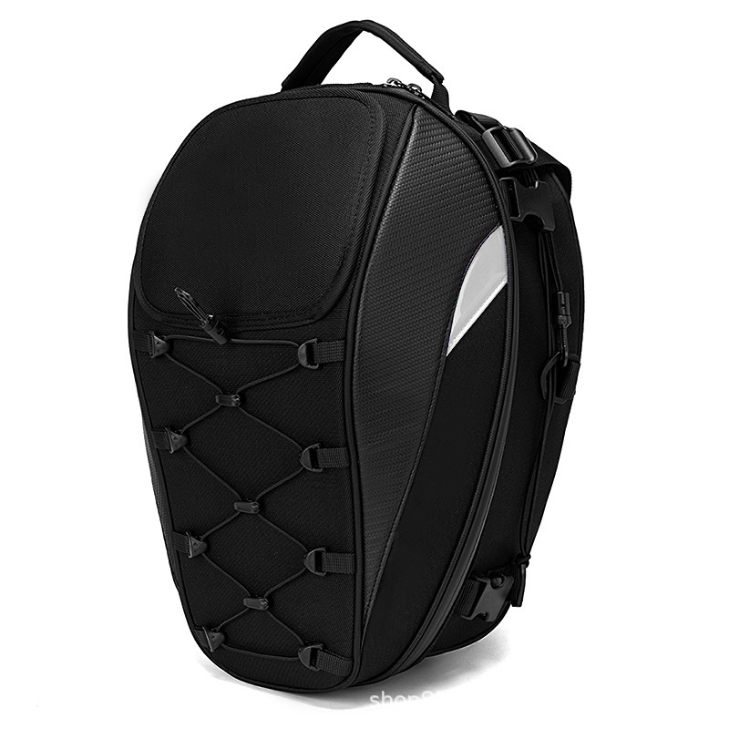 Bolsa de casco de asiento trasero de motocicleta de gran capacidad de viaje mochila de hombro mochila trasera a prueba de agua equipo de caballero
